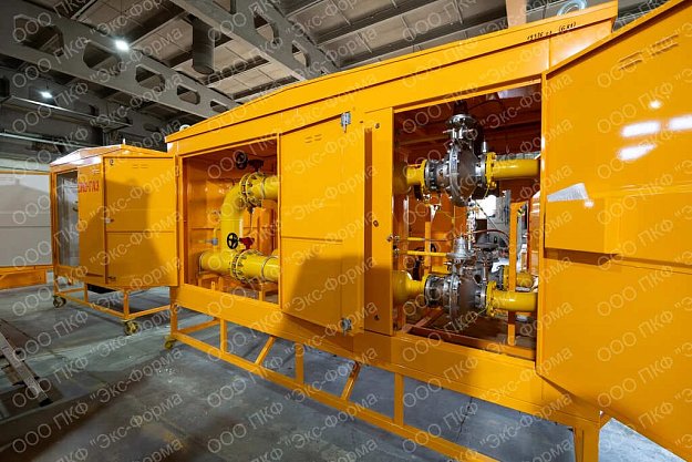 УГРШ-50Н(В): шкафная газорегуляторная установка с одной линией редуцирования и байпасом - фотография